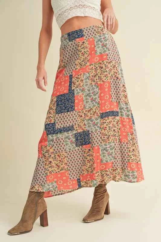 Aemi + Co Printed Maxi Skirt