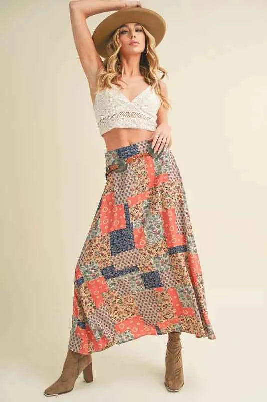 Aemi + Co Printed Maxi Skirt